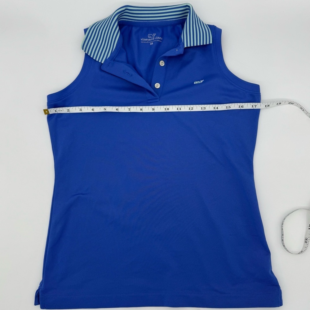 Vineyard Vines Women’s Xs Blue Sleeveless Golf Tennis Polo Whale Logo
